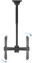 Tooq Soporte de Techo LPCE1155TSLI-B para TV 32-55" hasta 50kg - Orientable, Inclinable y Extensible, Compatible con Pantallas Curvas y Techos Inclinados, Color Negro